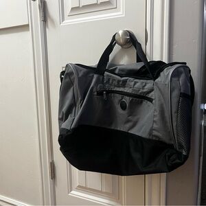 Stylish Black and Gray Duffel Bag